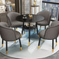 Traditional Luxury Dining Table Round Sintered Stone Table with Black Frame Clearhalo ' dining_table' 'Dining Tables & Seating' 'Dining Tables' 'furn' 'furn_dining_table' 'Furniture' 'furniture_dining_table' 'Kitchen & Dining Furniture' 'kitchen&dining_furn' 'kitchen' 'kitchen_dining_table' 4033202