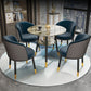 Traditional Luxury Dining Table Round Sintered Stone Table with Black Frame Gray Without Chairs Clearhalo ' dining_table' 'Dining Tables & Seating' 'Dining Tables' 'furn' 'furn_dining_table' 'Furniture' 'furniture_dining_table' 'Kitchen & Dining Furniture' 'kitchen&dining_furn' 'kitchen' 'kitchen_dining_table' 4033203