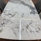 Rectangle Double Pedestal Glam Dining Table Brown Tone Fixed Table with Sintered Stone Clearhalo ' dining_table' 'Dining Tables & Seating' 'Dining Tables' 'furn' 'furn_dining_table' 'Furniture' 'furniture_dining_table' 'Kitchen & Dining Furniture' 'kitchen&dining_furn' 'kitchen' 'kitchen_dining_table' 4033257
