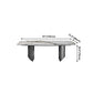 Rectangle Double Pedestal Glam Dining Table Brown Tone Fixed Table with Sintered Stone Clearhalo ' dining_table' 'Dining Tables & Seating' 'Dining Tables' 'furn' 'furn_dining_table' 'Furniture' 'furniture_dining_table' 'Kitchen & Dining Furniture' 'kitchen&dining_furn' 'kitchen' 'kitchen_dining_table' 4033260