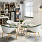 Round Table Dinette Table Traditional Luxury Dinner Room Furniture with Metal Base Clearhalo ' dining_table' 'Dining Tables & Seating' 'Dining Tables' 'furn' 'furn_dining_table' 'Furniture' 'furniture_dining_table' 'Kitchen & Dining Furniture' 'kitchen&dining_furn' 'kitchen' 'kitchen_dining_table' 4033264