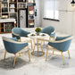 Round Table Dinette Table Traditional Luxury Dinner Room Furniture with Metal Base Clearhalo ' dining_table' 'Dining Tables & Seating' 'Dining Tables' 'furn' 'furn_dining_table' 'Furniture' 'furniture_dining_table' 'Kitchen & Dining Furniture' 'kitchen&dining_furn' 'kitchen' 'kitchen_dining_table' 4033267
