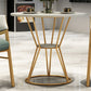 Round Table Dinette Table Traditional Luxury Dinner Room Furniture with Metal Base Clearhalo ' dining_table' 'Dining Tables & Seating' 'Dining Tables' 'furn' 'furn_dining_table' 'Furniture' 'furniture_dining_table' 'Kitchen & Dining Furniture' 'kitchen&dining_furn' 'kitchen' 'kitchen_dining_table' 4033269