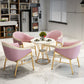 Round Table Dinette Table Traditional Luxury Dinner Room Furniture with Metal Base Clearhalo ' dining_table' 'Dining Tables & Seating' 'Dining Tables' 'furn' 'furn_dining_table' 'Furniture' 'furniture_dining_table' 'Kitchen & Dining Furniture' 'kitchen&dining_furn' 'kitchen' 'kitchen_dining_table' 4033271