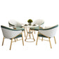 Round Table Dinette Table Traditional Luxury Dinner Room Furniture with Metal Base Clearhalo ' dining_table' 'Dining Tables & Seating' 'Dining Tables' 'furn' 'furn_dining_table' 'Furniture' 'furniture_dining_table' 'Kitchen & Dining Furniture' 'kitchen&dining_furn' 'kitchen' 'kitchen_dining_table' 4033272