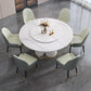 Traditional Luxury Dining Table White Round Sintered Stone Table with Pedestal Base Clearhalo ' dining_table' 'Dining Tables & Seating' 'Dining Tables' 'furn' 'furn_dining_table' 'Furniture' 'furniture_dining_table' 'Kitchen & Dining Furniture' 'kitchen&dining_furn' 'kitchen' 'kitchen_dining_table' 4033279