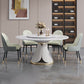 Traditional Luxury Dining Table White Round Sintered Stone Table with Pedestal Base Clearhalo ' dining_table' 'Dining Tables & Seating' 'Dining Tables' 'furn' 'furn_dining_table' 'Furniture' 'furniture_dining_table' 'Kitchen & Dining Furniture' 'kitchen&dining_furn' 'kitchen' 'kitchen_dining_table' 4033285