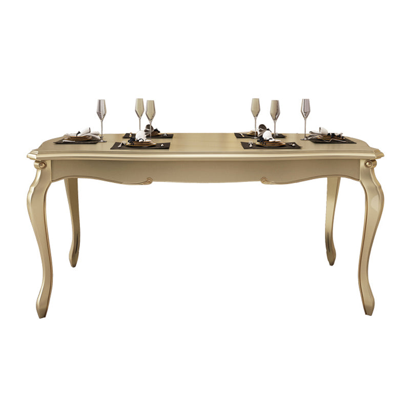 Traditional Luxury Style Dining Table 4 Legs Base Rectangle Table for Home Wood Without Chairs Clearhalo ' dining_table' 'Dining Tables & Seating' 'Dining Tables' 'furn' 'furn_dining_table' 'Furniture' 'furniture_dining_table' 'Kitchen & Dining Furniture' 'kitchen&dining_furn' 'kitchen' 'kitchen_dining_table' 4033289