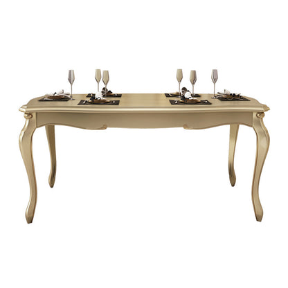 Traditional Luxury Style Dining Table 4 Legs Base Rectangle Table for Home Wood Without Chairs Clearhalo ' dining_table' 'Dining Tables & Seating' 'Dining Tables' 'furn' 'furn_dining_table' 'Furniture' 'furniture_dining_table' 'Kitchen & Dining Furniture' 'kitchen&dining_furn' 'kitchen' 'kitchen_dining_table' 4033289