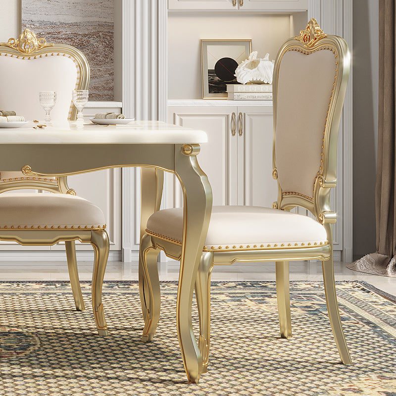 Traditional Luxury Style Dining Table 4 Legs Base Rectangle Table for Home Clearhalo ' dining_table' 'Dining Tables & Seating' 'Dining Tables' 'furn' 'furn_dining_table' 'Furniture' 'furniture_dining_table' 'Kitchen & Dining Furniture' 'kitchen&dining_furn' 'kitchen' 'kitchen_dining_table' 4033291