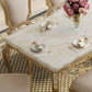 Traditional Luxury Style Dining Table 4 Legs Base Rectangle Table for Home Clearhalo ' dining_table' 'Dining Tables & Seating' 'Dining Tables' 'furn' 'furn_dining_table' 'Furniture' 'furniture_dining_table' 'Kitchen & Dining Furniture' 'kitchen&dining_furn' 'kitchen' 'kitchen_dining_table' 4033292