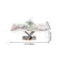 Traditional Luxury Dining Table Single Pedestal Base Rectangle Table for Home Clearhalo ' dining_table' 'Dining Tables & Seating' 'Dining Tables' 'furn' 'furn_dining_table' 'Furniture' 'furniture_dining_table' 'Kitchen & Dining Furniture' 'kitchen&dining_furn' 'kitchen' 'kitchen_dining_table' 4033321