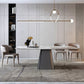 Metal Traditional Luxury Rectangular Dining Table Sintered Stone Top Table with Pedestal Base Clearhalo ' dining_table' 'Dining Tables & Seating' 'Dining Tables' 'furn' 'furn_dining_table' 'Furniture' 'furniture_dining_table' 'Kitchen & Dining Furniture' 'kitchen&dining_furn' 'kitchen' 'kitchen_dining_table' 4033328