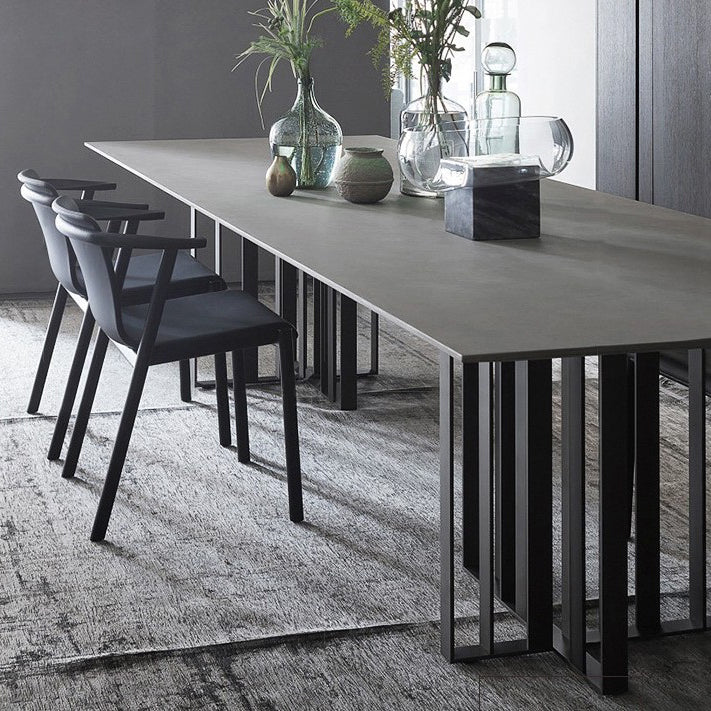 Metal Industrial Rectangle Dining Table Solid Wood Top Table for Dining Room Clearhalo ' dining_table' 'Dining Tables & Seating' 'Dining Tables' 'furn' 'furn_dining_table' 'Furniture' 'furniture_dining_table' 'Kitchen & Dining Furniture' 'kitchen&dining_furn' 'kitchen' 'kitchen_dining_table' 4033349