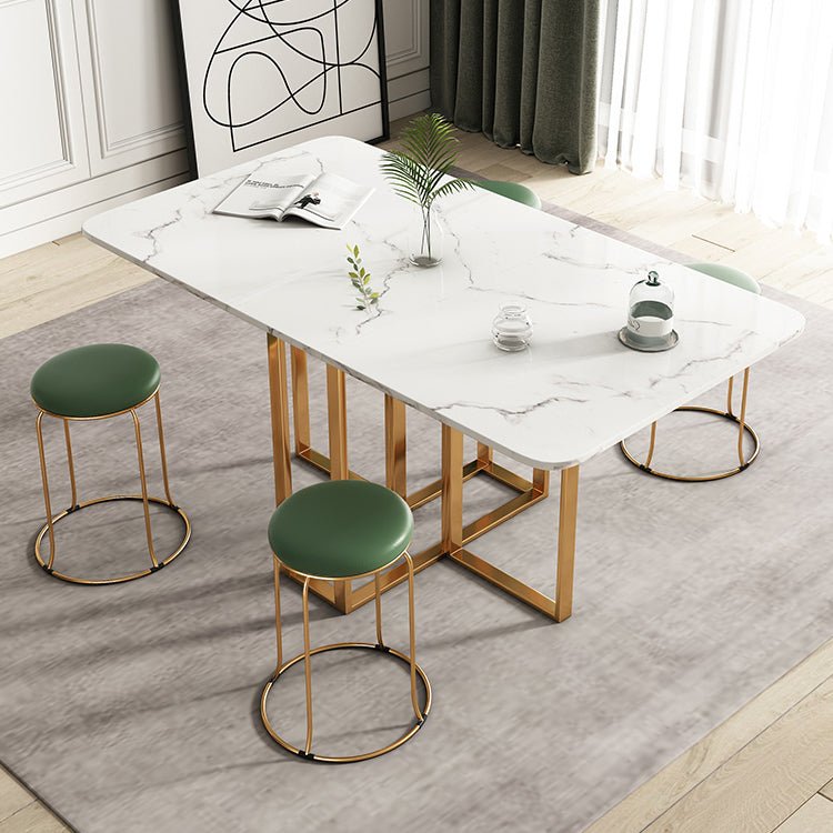 Contemporary Style Table Stone Dining Table Rectangle for Dining Room Home Clearhalo ' dining_table' 'Dining Tables & Seating' 'Dining Tables' 'furn' 'furn_dining_table' 'Furniture' 'furniture_dining_table' 'Kitchen & Dining Furniture' 'kitchen&dining_furn' 'kitchen' 'kitchen_dining_table' 4033373