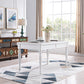 Mid-Century Rectangle Dining Site Table Solid Wood Table,55"L x 31.5"W x 29.5"H White Without Chairs Clearhalo ' dining_table' 'Dining Tables & Seating' 'Dining Tables' 'furn' 'furn_dining_table' 'Furniture' 'furniture_dining_table' 'Kitchen & Dining Furniture' 'kitchen&dining_furn' 'kitchen' 'kitchen_dining_table' 4033386