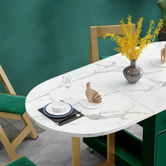 59-inch Oval White Dining Table Simplicity Extendable Table for Dining Room Clearhalo ' dining_table' 'Dining Tables & Seating' 'Dining Tables' 'furn' 'furn_dining_table' 'Furniture' 'furniture_dining_table' 'Kitchen & Dining Furniture' 'kitchen&dining_furn' 'kitchen' 'kitchen_dining_table' 4033404