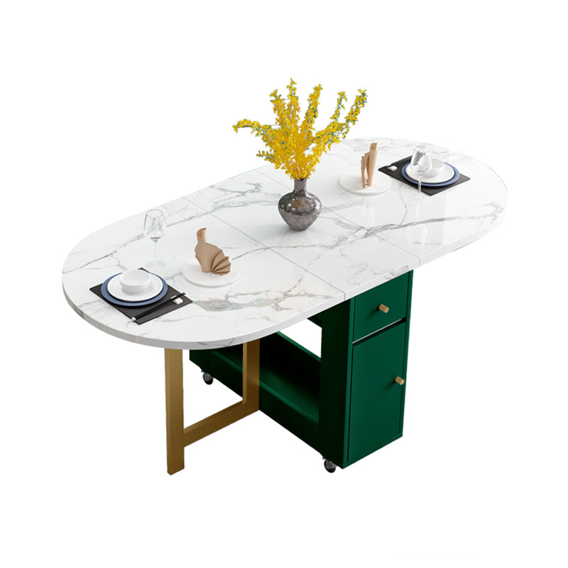 59-inch Oval White Dining Table Simplicity Extendable Table for Dining Room Clearhalo ' dining_table' 'Dining Tables & Seating' 'Dining Tables' 'furn' 'furn_dining_table' 'Furniture' 'furniture_dining_table' 'Kitchen & Dining Furniture' 'kitchen&dining_furn' 'kitchen' 'kitchen_dining_table' 4033405