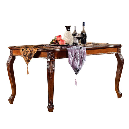 Rectangle Shape Retro Modern Dining Table Wood Color Fixed Table of Solid Wood Without Chairs Clearhalo ' dining_table' 'Dining Tables & Seating' 'Dining Tables' 'furn' 'furn_dining_table' 'Furniture' 'furniture_dining_table' 'Kitchen & Dining Furniture' 'kitchen&dining_furn' 'kitchen' 'kitchen_dining_table' 4033422