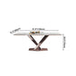Glam Rectangle White Dining Table Sintered Stone Top Kitchen Dining Table with Pedestal Base Clearhalo ' dining_table' 'Dining Tables & Seating' 'Dining Tables' 'furn' 'furn_dining_table' 'Furniture' 'furniture_dining_table' 'Kitchen & Dining Furniture' 'kitchen&dining_furn' 'kitchen' 'kitchen_dining_table' 4033461