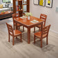 Rectangle 4 Legs Vintage Dining Table Wood Color Extendable Table of Solid Wood Red Without Chairs Clearhalo ' dining_table' 'Dining Tables & Seating' 'Dining Tables' 'furn' 'furn_dining_table' 'Furniture' 'furniture_dining_table' 'Kitchen & Dining Furniture' 'kitchen&dining_furn' 'kitchen' 'kitchen_dining_table' 4033494
