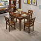 Rectangle 4 Legs Vintage Dining Table Wood Color Extendable Table of Solid Wood Clearhalo ' dining_table' 'Dining Tables & Seating' 'Dining Tables' 'furn' 'furn_dining_table' 'Furniture' 'furniture_dining_table' 'Kitchen & Dining Furniture' 'kitchen&dining_furn' 'kitchen' 'kitchen_dining_table' 4033501