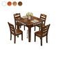 Rectangle 4 Legs Vintage Dining Table Wood Color Extendable Table of Solid Wood Clearhalo ' dining_table' 'Dining Tables & Seating' 'Dining Tables' 'furn' 'furn_dining_table' 'Furniture' 'furniture_dining_table' 'Kitchen & Dining Furniture' 'kitchen&dining_furn' 'kitchen' 'kitchen_dining_table' 4033502