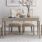 Rectangle Vintage Dining Table Champagne Tone Fixed Table for Home Use Clearhalo ' dining_table' 'Dining Tables & Seating' 'Dining Tables' 'furn' 'furn_dining_table' 'Furniture' 'furniture_dining_table' 'Kitchen & Dining Furniture' 'kitchen&dining_furn' 'kitchen' 'kitchen_dining_table' 4033532