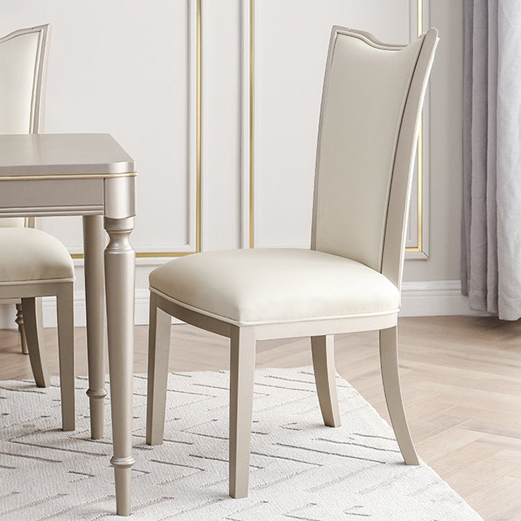 Rectangle Vintage Dining Table Champagne Tone Fixed Table for Home Use Clearhalo ' dining_table' 'Dining Tables & Seating' 'Dining Tables' 'furn' 'furn_dining_table' 'Furniture' 'furniture_dining_table' 'Kitchen & Dining Furniture' 'kitchen&dining_furn' 'kitchen' 'kitchen_dining_table' 4033533