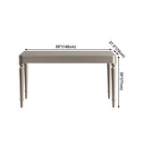 Rectangle Vintage Dining Table Champagne Tone Fixed Table for Home Use Clearhalo ' dining_table' 'Dining Tables & Seating' 'Dining Tables' 'furn' 'furn_dining_table' 'Furniture' 'furniture_dining_table' 'Kitchen & Dining Furniture' 'kitchen&dining_furn' 'kitchen' 'kitchen_dining_table' 4033539