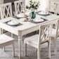 Rectangle 4 Legs Mid-Century Dining Table White Tone Fixed Table of Solid Wood Clearhalo ' dining_table' 'Dining Tables & Seating' 'Dining Tables' 'furn' 'furn_dining_table' 'Furniture' 'furniture_dining_table' 'Kitchen & Dining Furniture' 'kitchen&dining_furn' 'kitchen' 'kitchen_dining_table' 4033543