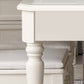Rectangle 4 Legs Mid-Century Dining Table White Tone Fixed Table of Solid Wood Clearhalo ' dining_table' 'Dining Tables & Seating' 'Dining Tables' 'furn' 'furn_dining_table' 'Furniture' 'furniture_dining_table' 'Kitchen & Dining Furniture' 'kitchen&dining_furn' 'kitchen' 'kitchen_dining_table' 4033546