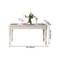 Rectangle 4 Legs Mid-Century Dining Table White Tone Fixed Table of Solid Wood Clearhalo ' dining_table' 'Dining Tables & Seating' 'Dining Tables' 'furn' 'furn_dining_table' 'Furniture' 'furniture_dining_table' 'Kitchen & Dining Furniture' 'kitchen&dining_furn' 'kitchen' 'kitchen_dining_table' 4033550