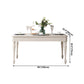 Rectangle 4 Legs Mid-Century Dining Table White Tone Fixed Table of Solid Wood Clearhalo ' dining_table' 'Dining Tables & Seating' 'Dining Tables' 'furn' 'furn_dining_table' 'Furniture' 'furniture_dining_table' 'Kitchen & Dining Furniture' 'kitchen&dining_furn' 'kitchen' 'kitchen_dining_table' 4033551