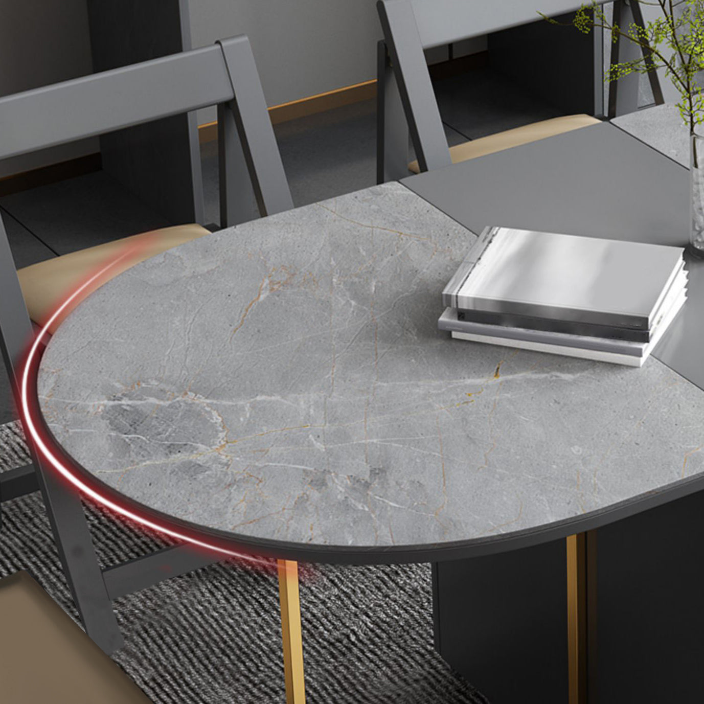 59''L Minimalist Folding Kitchen Dining Table Oval Dining Table with Pedestal Base Clearhalo ' dining_table' 'Dining Tables & Seating' 'Dining Tables' 'furn' 'furn_dining_table' 'Furniture' 'furniture_dining_table' 'Kitchen & Dining Furniture' 'kitchen&dining_furn' 'kitchen' 'kitchen_dining_table' 4033558