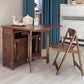 Midcentury Style Dining Room Table Solid Wood Dining Table (table only) Espresso Wood 51.2"L x 34.3"W x 29.5"H Without Chairs Clearhalo ' dining_table' 'Dining Tables & Seating' 'Dining Tables' 'furn' 'furn_dining_table' 'Furniture' 'furniture_dining_table' 'Kitchen & Dining Furniture' 'kitchen&dining_furn' 'kitchen' 'kitchen_dining_table' 4033598