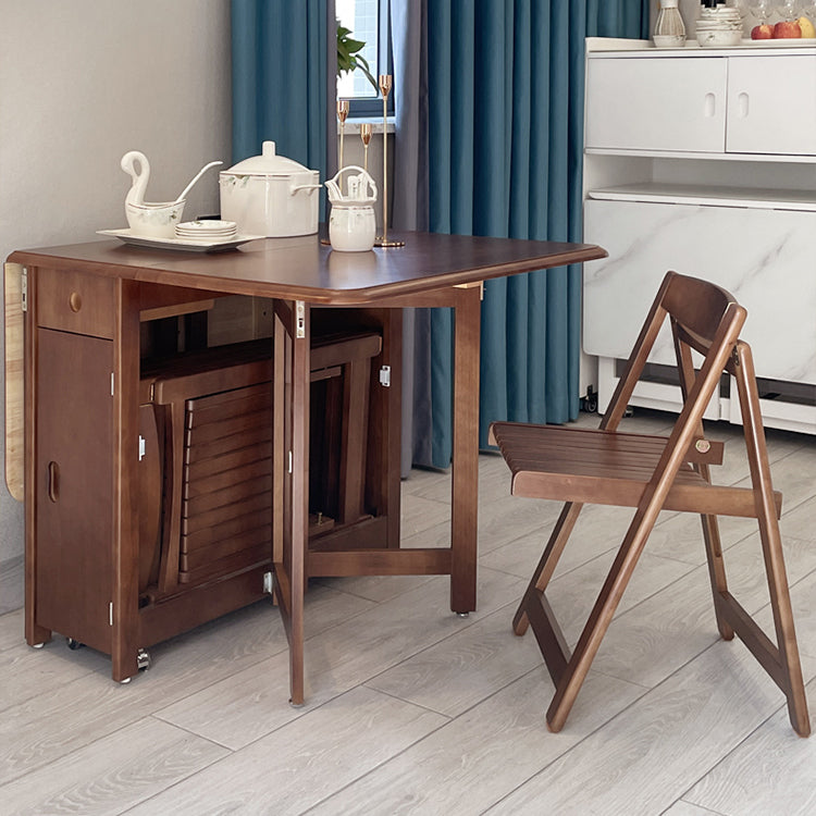 Midcentury Style Dining Room Table Solid Wood Dining Table (table only) Espresso Wood 51.2"L x 34.3"W x 29.5"H Without Chairs Clearhalo ' dining_table' 'Dining Tables & Seating' 'Dining Tables' 'furn' 'furn_dining_table' 'Furniture' 'furniture_dining_table' 'Kitchen & Dining Furniture' 'kitchen&dining_furn' 'kitchen' 'kitchen_dining_table' 4033598