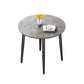 Modern Style Dining Table Sintered Stone Dinner Table with Black Frame Round Gray Without Chairs Clearhalo ' dining_table' 'Dining Tables & Seating' 'Dining Tables' 'furn' 'furn_dining_table' 'Furniture' 'furniture_dining_table' 'Kitchen & Dining Furniture' 'kitchen&dining_furn' 'kitchen' 'kitchen_dining_table' 4033626
