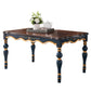 Rectangle Wood Color Dining Table Solid Rubberwood Table Victorian with 4 Legs Blue 51.2"L x 31.5"W x 29.5"H Without Chairs Clearhalo ' dining_table' 'Dining Tables & Seating' 'Dining Tables' 'furn' 'furn_dining_table' 'Furniture' 'furniture_dining_table' 'Kitchen & Dining Furniture' 'kitchen&dining_furn' 'kitchen' 'kitchen_dining_table' 4033635