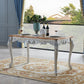 Rectangle Wood Color Dining Table Solid Rubberwood Table Victorian with 4 Legs White 55.1"L x 31.5"W x 32.3"H Without Chairs Clearhalo ' dining_table' 'Dining Tables & Seating' 'Dining Tables' 'furn' 'furn_dining_table' 'Furniture' 'furniture_dining_table' 'Kitchen & Dining Furniture' 'kitchen&dining_furn' 'kitchen' 'kitchen_dining_table' 4033636