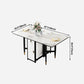 Modern Style White Dining Table Rectangle Drop-Leaf Dining Table for Home Use Clearhalo ' dining_table' 'Dining Tables & Seating' 'Dining Tables' 'furn' 'furn_dining_table' 'Furniture' 'furniture_dining_table' 'Kitchen & Dining Furniture' 'kitchen&dining_furn' 'kitchen' 'kitchen_dining_table' 4033685