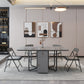 Modern Style Dining Table Sintered Stone Drop-Leaf Dining Table for Home Use Clearhalo ' dining_table' 'Dining Tables & Seating' 'Dining Tables' 'furn' 'furn_dining_table' 'Furniture' 'furniture_dining_table' 'Kitchen & Dining Furniture' 'kitchen&dining_furn' 'kitchen' 'kitchen_dining_table' 4033686