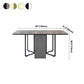 Modern Style Dining Table Sintered Stone Drop-Leaf Dining Table for Home Use Clearhalo ' dining_table' 'Dining Tables & Seating' 'Dining Tables' 'furn' 'furn_dining_table' 'Furniture' 'furniture_dining_table' 'Kitchen & Dining Furniture' 'kitchen&dining_furn' 'kitchen' 'kitchen_dining_table' 4033699