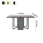 Modern Style Dining Table Sintered Stone Drop-Leaf Dining Table for Home Use Clearhalo ' dining_table' 'Dining Tables & Seating' 'Dining Tables' 'furn' 'furn_dining_table' 'Furniture' 'furniture_dining_table' 'Kitchen & Dining Furniture' 'kitchen&dining_furn' 'kitchen' 'kitchen_dining_table' 4033700