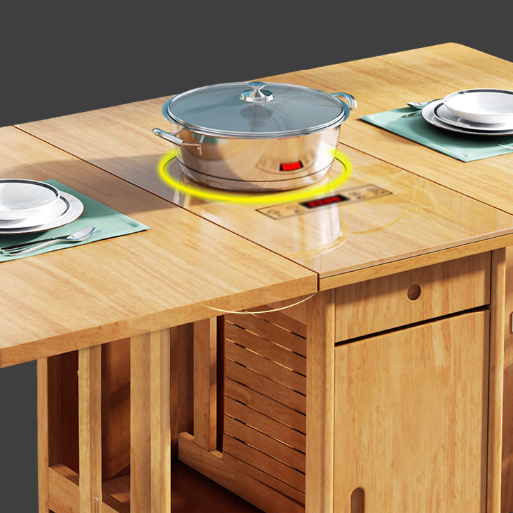 Mid-Century Modern Dining Table Rectangle Solid Wood Drop-Leaf Dining Table for Home Use Clearhalo ' dining_table' 'Dining Tables & Seating' 'Dining Tables' 'furn' 'furn_dining_table' 'Furniture' 'furniture_dining_table' 'Kitchen & Dining Furniture' 'kitchen&dining_furn' 'kitchen' 'kitchen_dining_table' 4033709