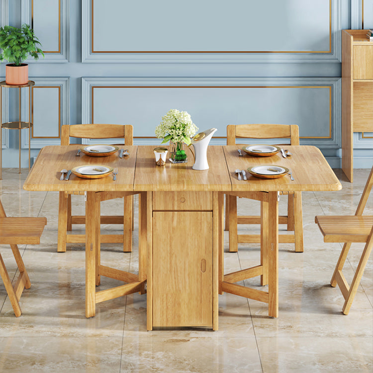 Mid-Century Modern Dining Table Rectangle Solid Wood Drop-Leaf Dining Table for Home Use Clearhalo ' dining_table' 'Dining Tables & Seating' 'Dining Tables' 'furn' 'furn_dining_table' 'Furniture' 'furniture_dining_table' 'Kitchen & Dining Furniture' 'kitchen&dining_furn' 'kitchen' 'kitchen_dining_table' 4033711