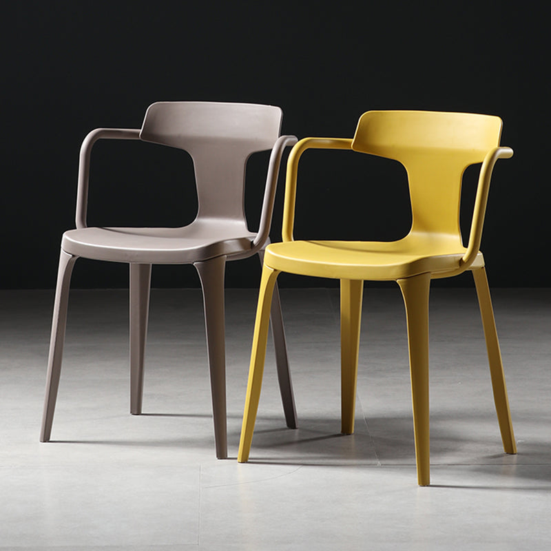 Contemporary Style Plastic Dining Chairs Dining Arm Side Chairs for Kitchen Clearhalo ' kitchen&dining_furn' 'Dining Chairs' 'Dining Tables & Seating' 'dining_chair' 'furn' 'furn_dining_chair' 'Furniture' 'furniture_dining_chair' 'Kitchen & Dining Furniture' 'kitchen' 4037638