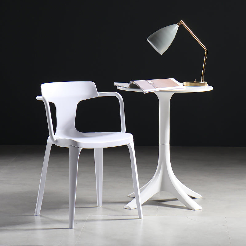 Contemporary Style Plastic Dining Chairs Dining Arm Side Chairs for Kitchen Clearhalo ' kitchen&dining_furn' 'Dining Chairs' 'Dining Tables & Seating' 'dining_chair' 'furn' 'furn_dining_chair' 'Furniture' 'furniture_dining_chair' 'Kitchen & Dining Furniture' 'kitchen' 4037640