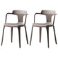 Contemporary Style Plastic Dining Chairs Dining Arm Side Chairs for Kitchen Grey 2 Piece Set Clearhalo ' kitchen&dining_furn' 'Dining Chairs' 'Dining Tables & Seating' 'dining_chair' 'furn' 'furn_dining_chair' 'Furniture' 'furniture_dining_chair' 'Kitchen & Dining Furniture' 'kitchen' 4037643