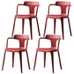 Contemporary Style Plastic Dining Chairs Dining Arm Side Chairs for Kitchen Crimson 4 Piece Set Clearhalo ' kitchen&dining_furn' 'Dining Chairs' 'Dining Tables & Seating' 'dining_chair' 'furn' 'furn_dining_chair' 'Furniture' 'furniture_dining_chair' 'Kitchen & Dining Furniture' 'kitchen' 4037645